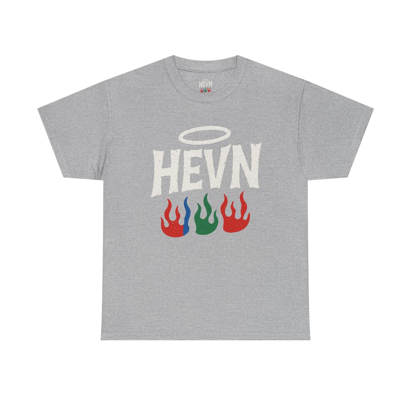 HEVN™ “Halo Flame” Street Tee – Unisex Graphic T-Shirt