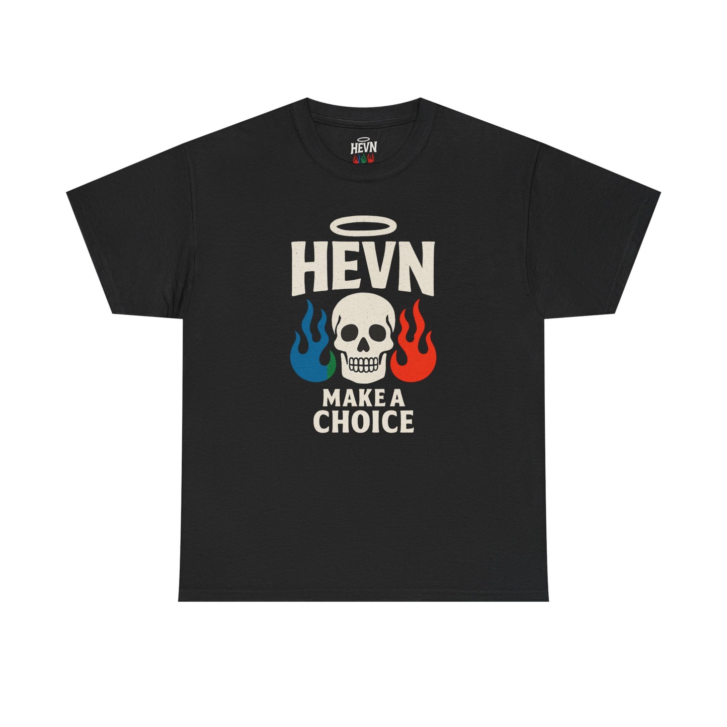 HEVN “Make a Choice” Skull Graphic Heavy Cotton Tee