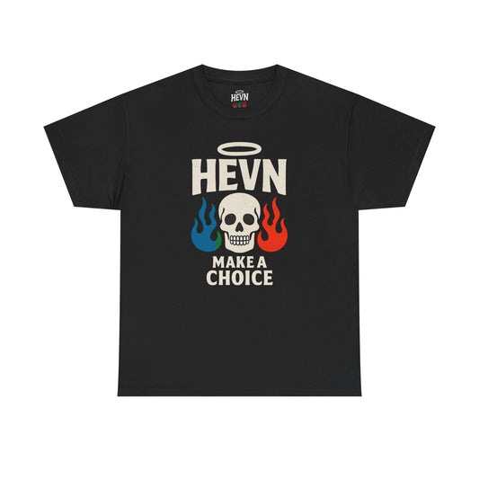 HEVN “Make a Choice” Skull Graphic Heavy Cotton Tee