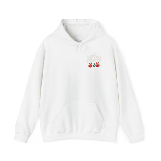 HEVN Halo Flames Hooded Sweatshirt - Stylish Unisex