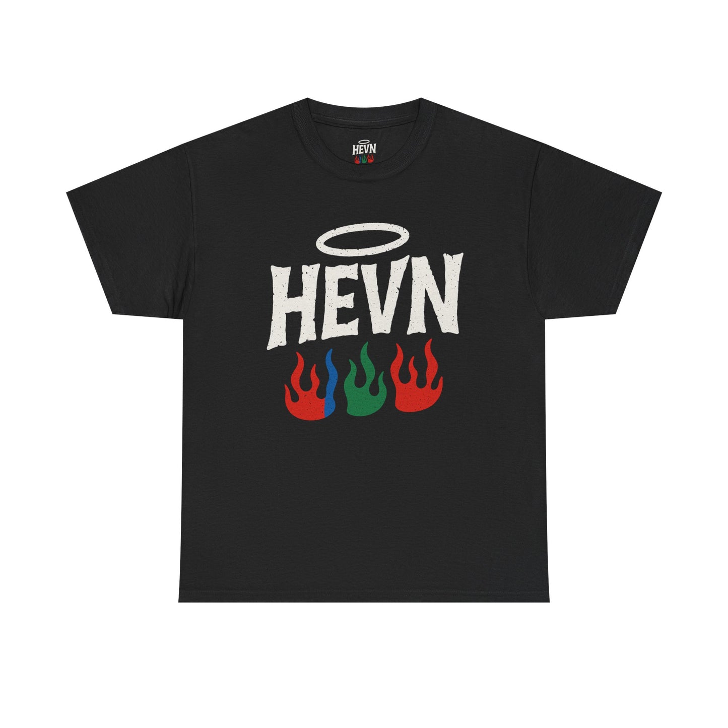 HEVN™ “Halo Flame” Street Tee – Unisex Graphic T-Shirt