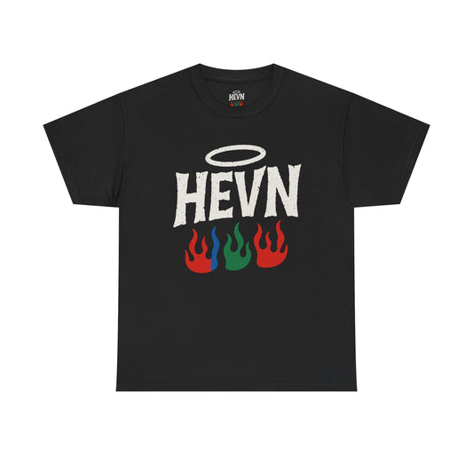 HEVN™ “Halo Flame” Street Tee – Unisex Graphic T-Shirt